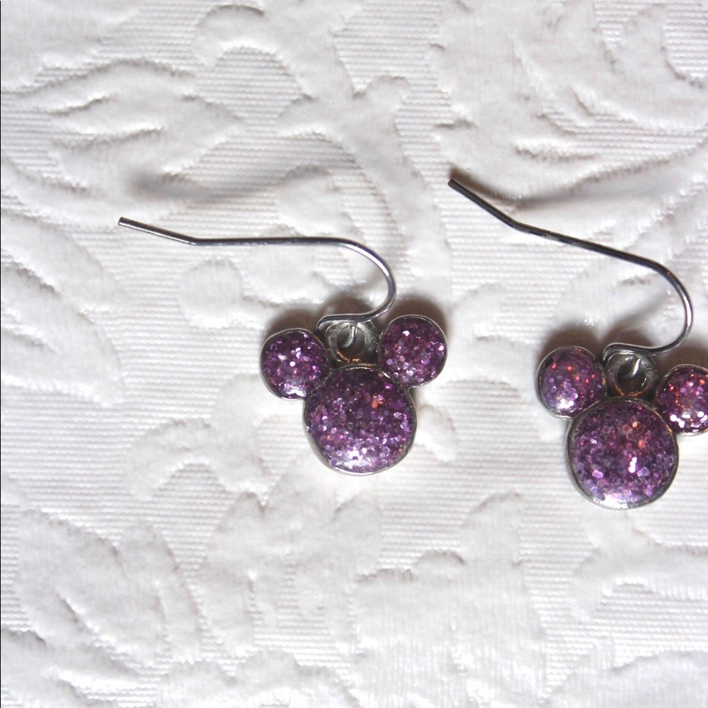 Purple Mickey Mouse Earrings